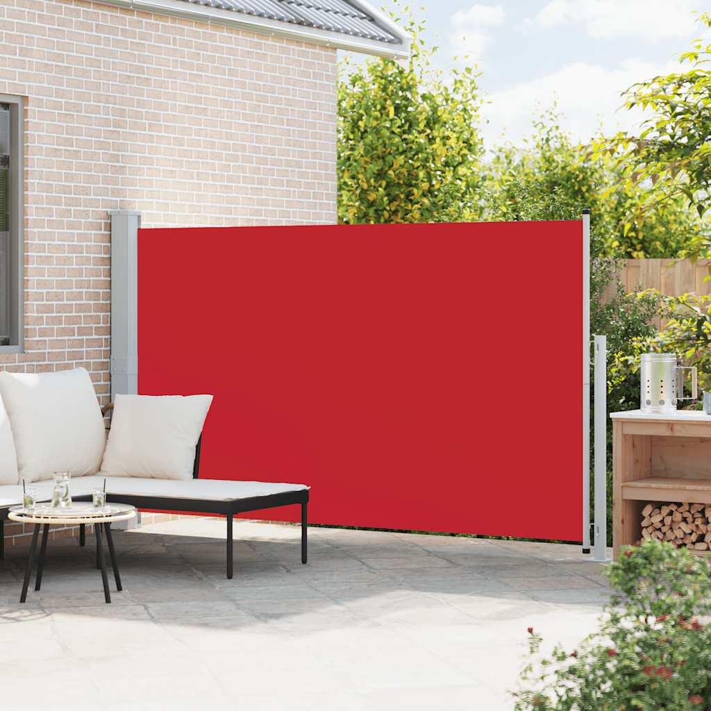 Uvlačiva bočna tenda za terasu 180 x 300 cm crvena