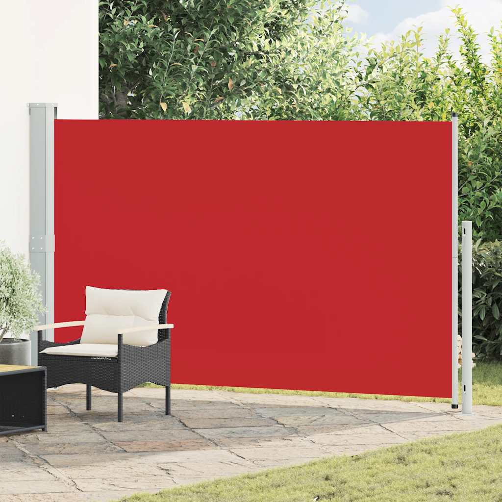 Uvlačiva bočna tenda za terasu 180 x 300 cm crvena