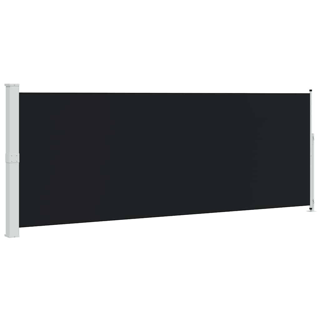 Uvlačiva bočna tenda za terasu 180 x 500 cm crna