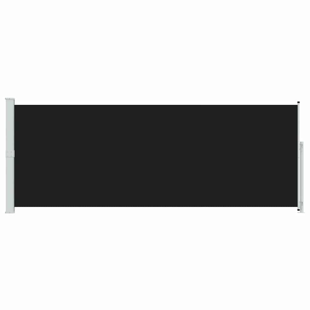 Uvlačiva bočna tenda za terasu 180 x 500 cm crna