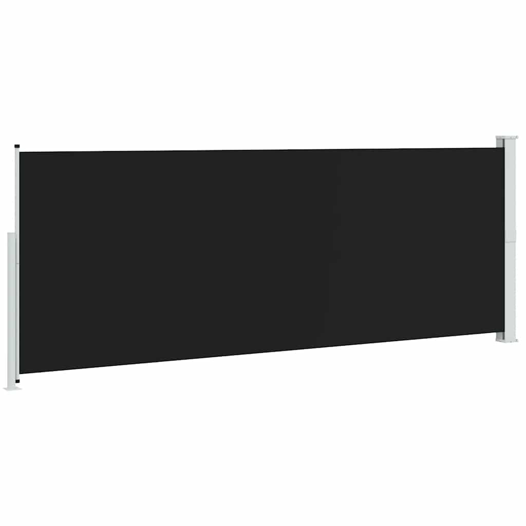 Uvlačiva bočna tenda za terasu 180 x 500 cm crna