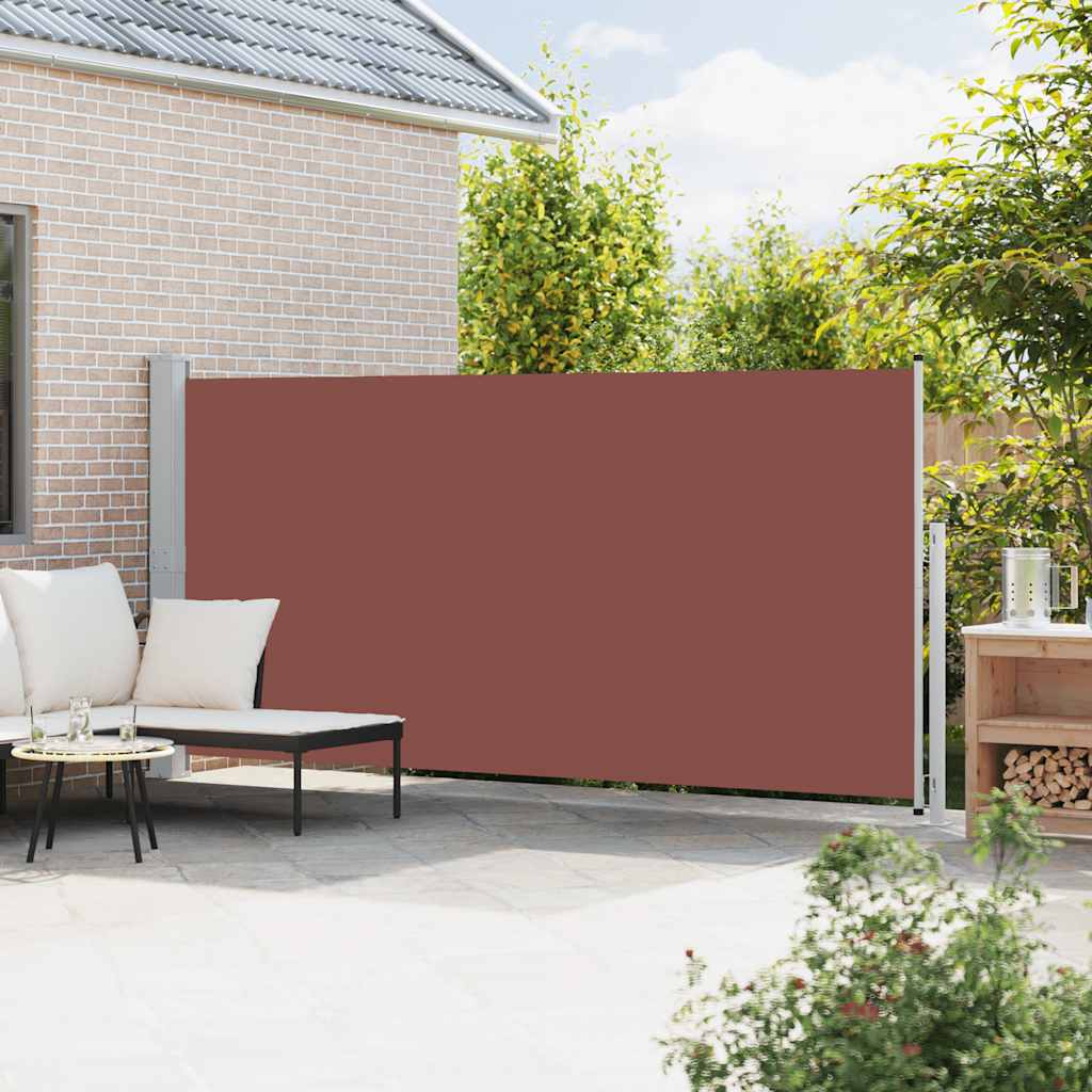 Uvlačiva bočna tenda za terasu 180 x 500 cm smeđa