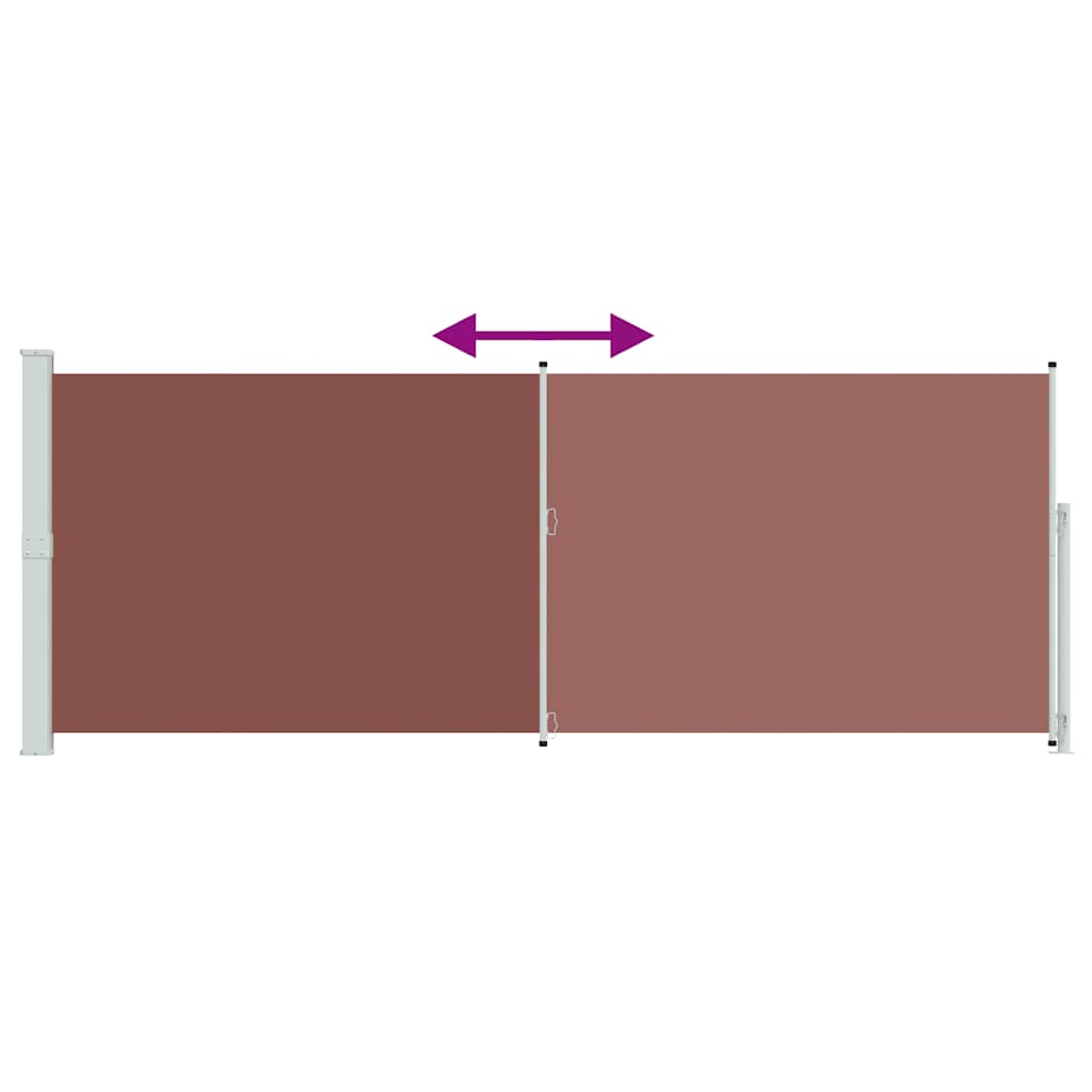 Uvlačiva bočna tenda za terasu 180 x 500 cm smeđa