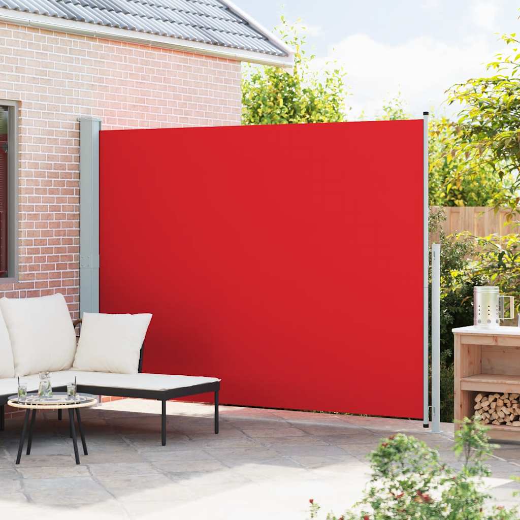 Uvlačiva bočna tenda za terasu 220 x 300 cm crvena