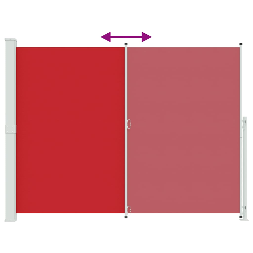 Uvlačiva bočna tenda za terasu 220 x 300 cm crvena