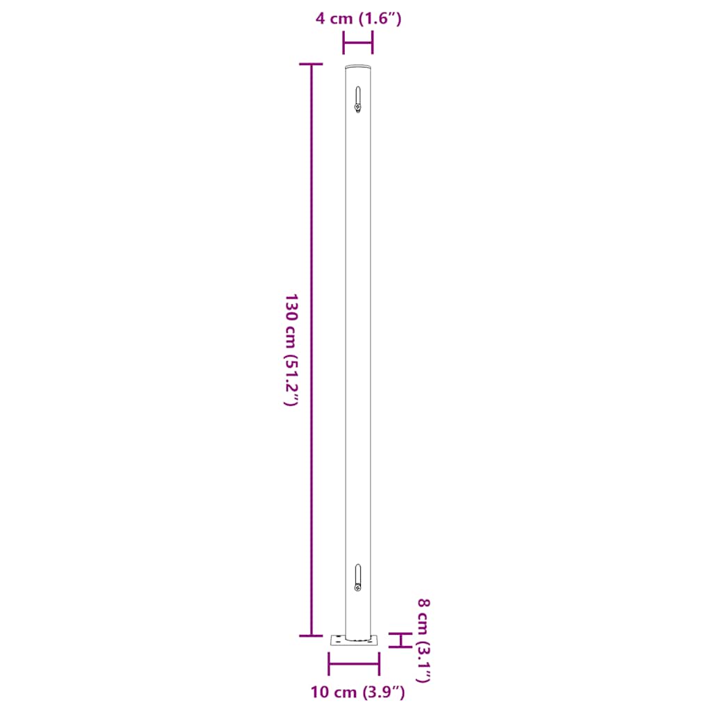 Uvlačiva bočna tenda za terasu 220 x 300 cm crvena