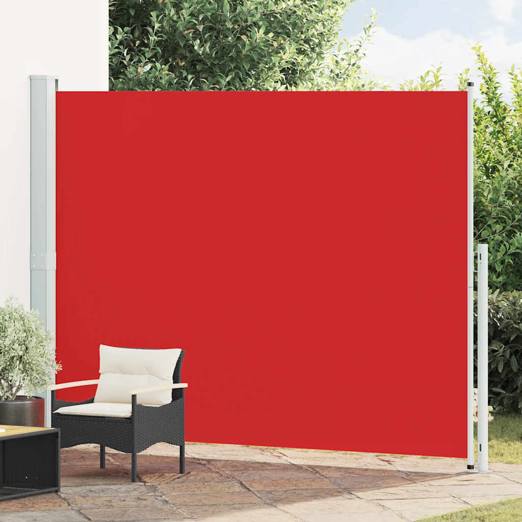 Uvlačiva bočna tenda za terasu 220 x 300 cm crvena
