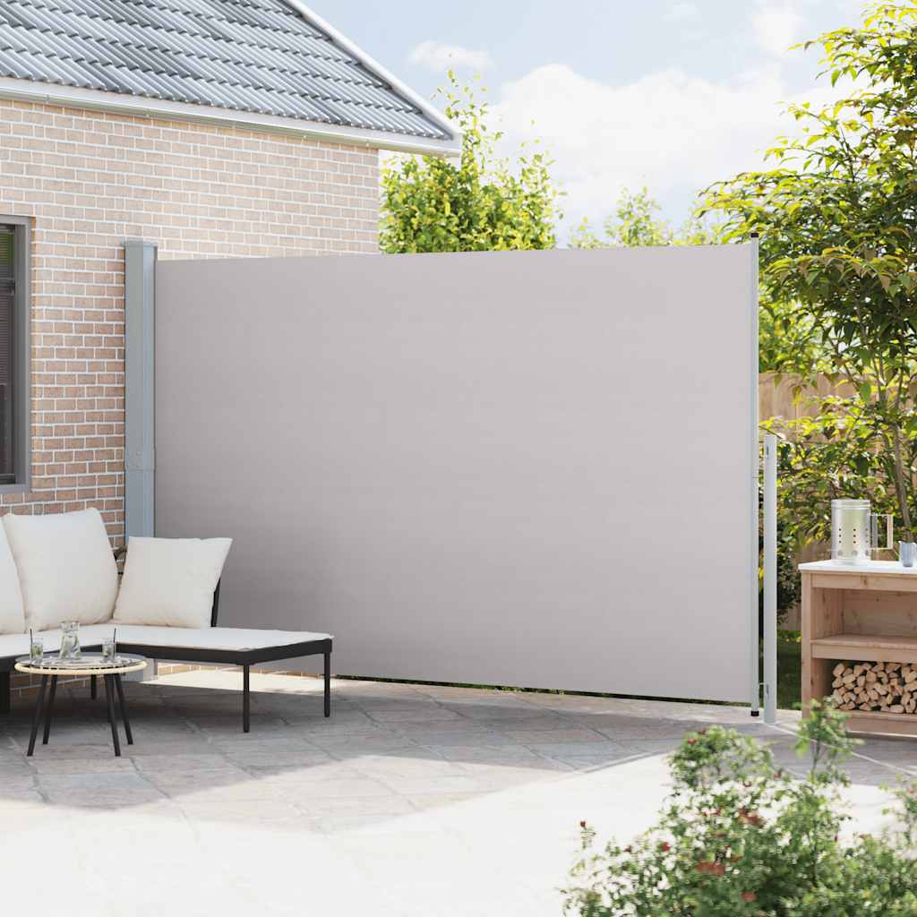 Uvlačiva bočna tenda za terasu 220 x 500 cm siva