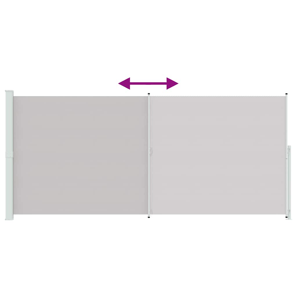 Uvlačiva bočna tenda za terasu 220 x 500 cm siva