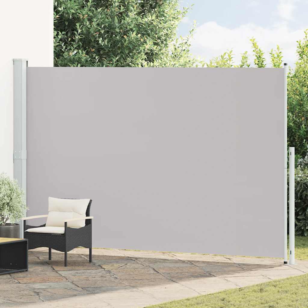 Uvlačiva bočna tenda za terasu 220 x 500 cm siva