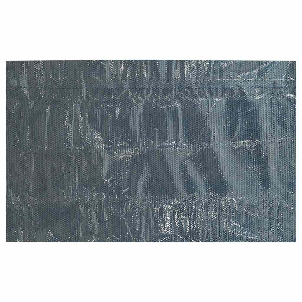 Plutajući PE solarni pokrov za bazen 975 x 488 cm crno-plavi