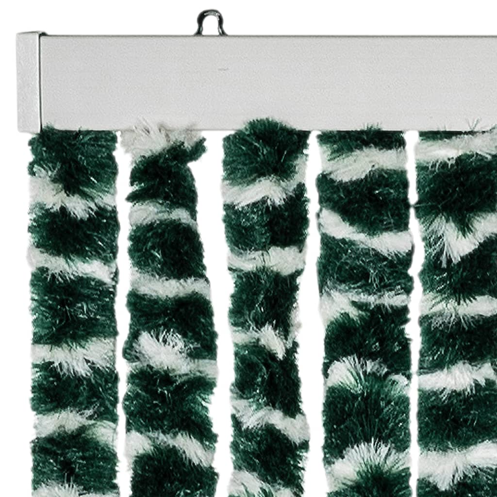 Zastor protiv insekata zeleno-bijeli 90 x 220 cm šenil