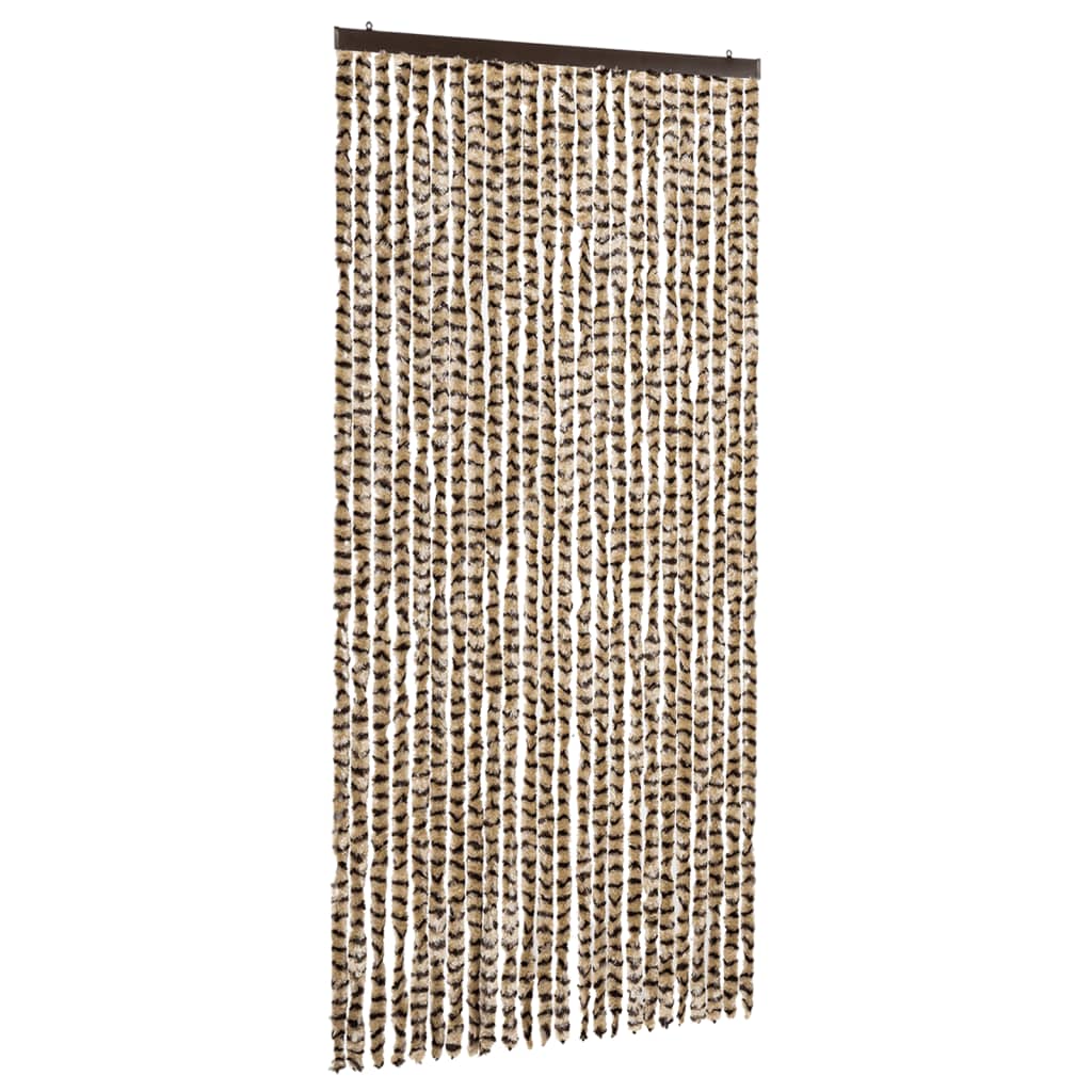 Zastor protiv insekata bež-smeđi 100 x 220 cm šenil
