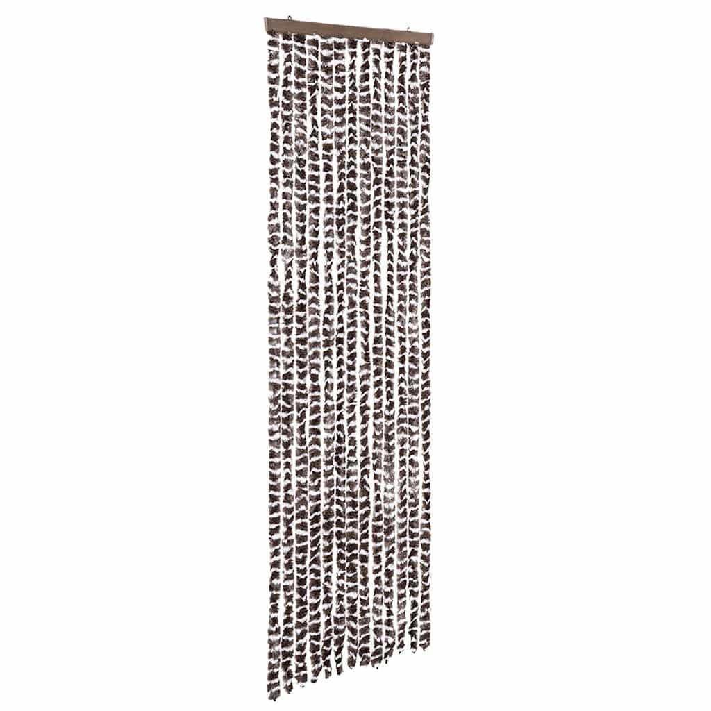 Zastor protiv insekata smeđe-bijeli 56 x 185 cm šenil