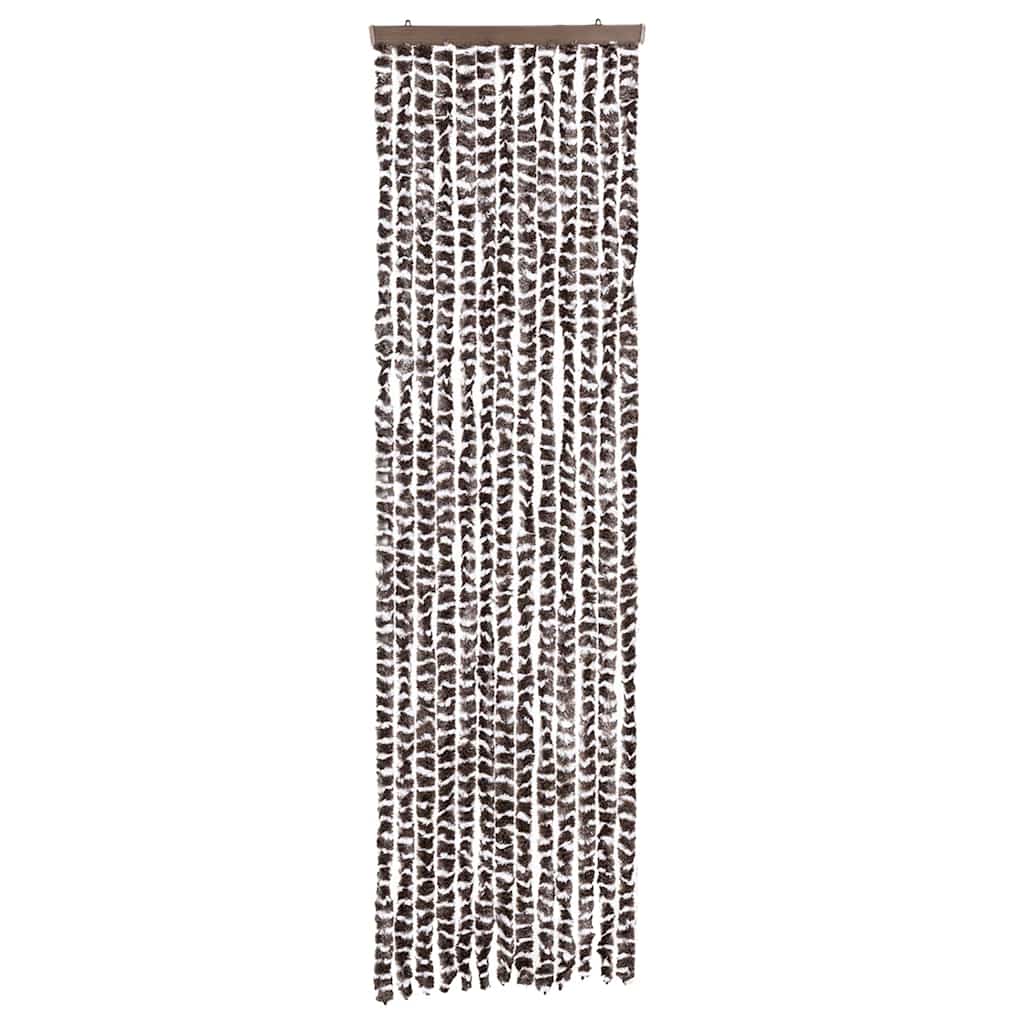 Zastor protiv insekata smeđe-bijeli 56 x 185 cm šenil