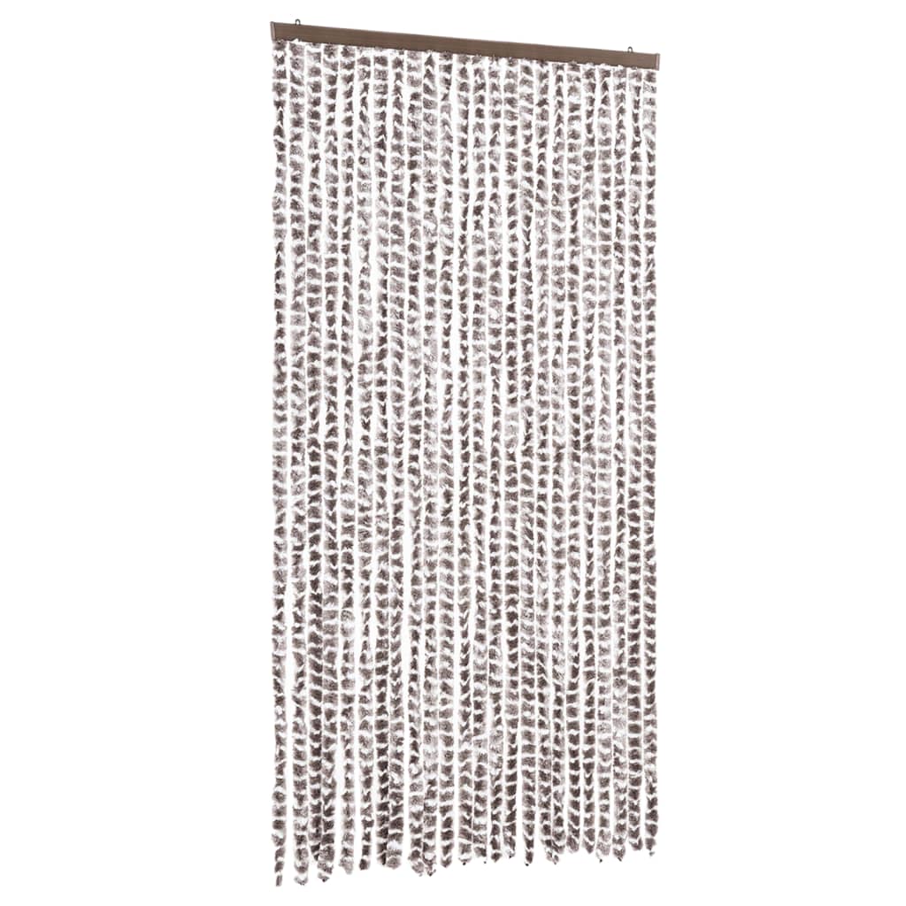 Zastor protiv insekata smeđe-sivi i bijeli 100 x 220 cm šenil