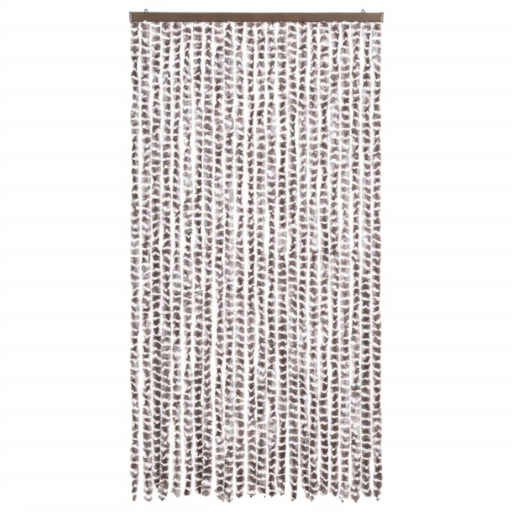 Zastor protiv insekata smeđe-sivi i bijeli 100 x 220 cm šenil