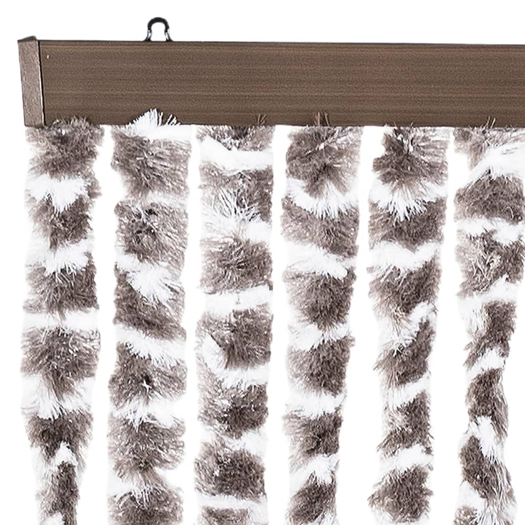 Zastor protiv insekata smeđe-sivi i bijeli 100 x 220 cm šenil