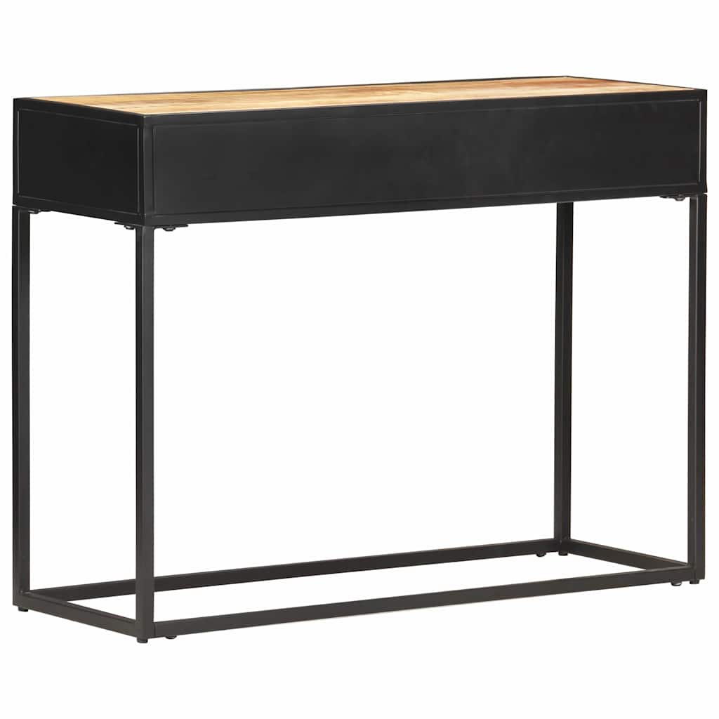 Konzolni stol 100x35x75 cm grubo drvo manga i prirodna trska