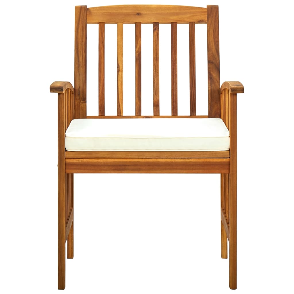 Vrtne blagovaonske stolice s jastucima 2 kom od bagremovog drva