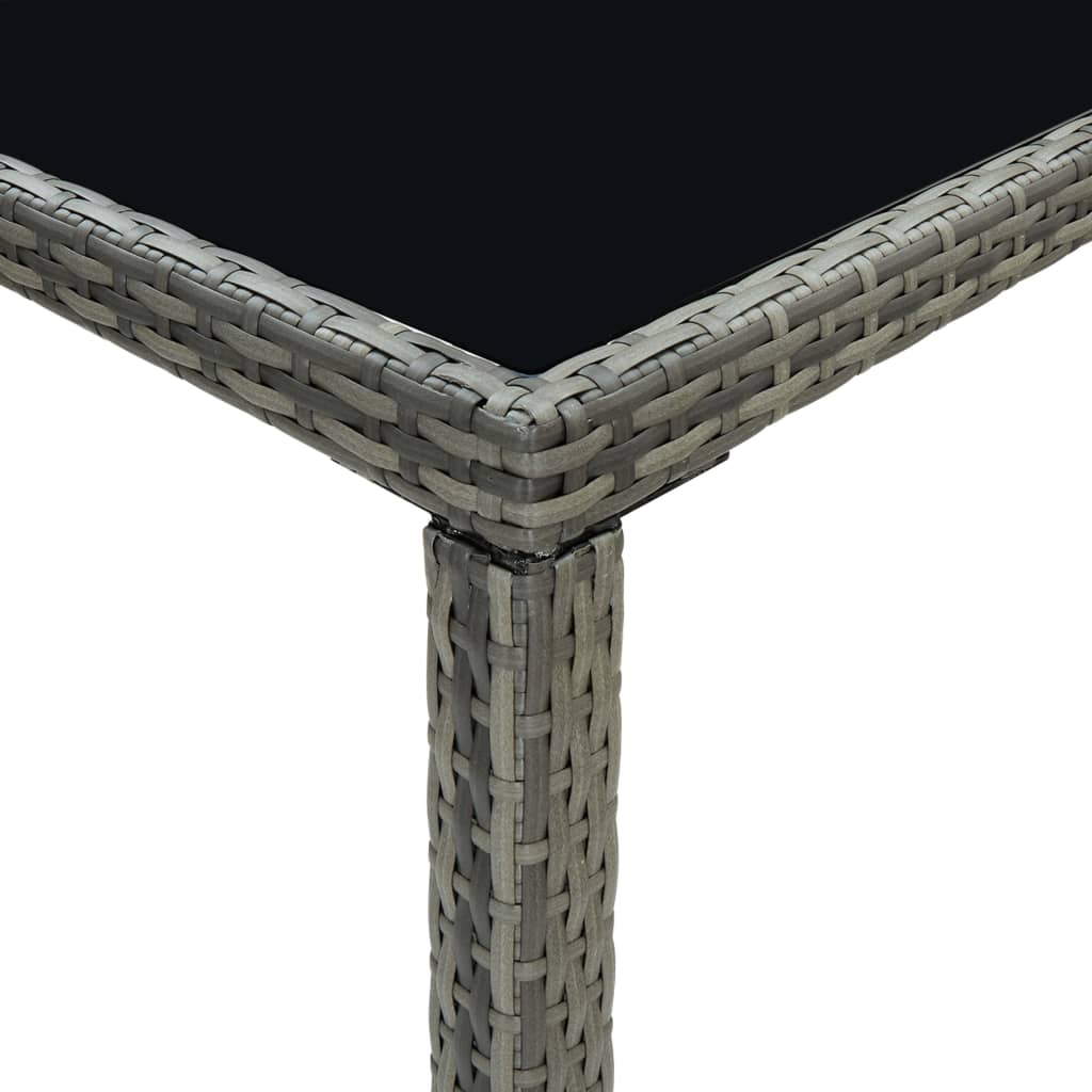 Vrtni barski stol sivi 130 x 60 x 110 cm od poliratana i stakla