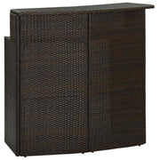 Vrtni barski stol smeđi 120 x 55 x 110 cm od poliratana