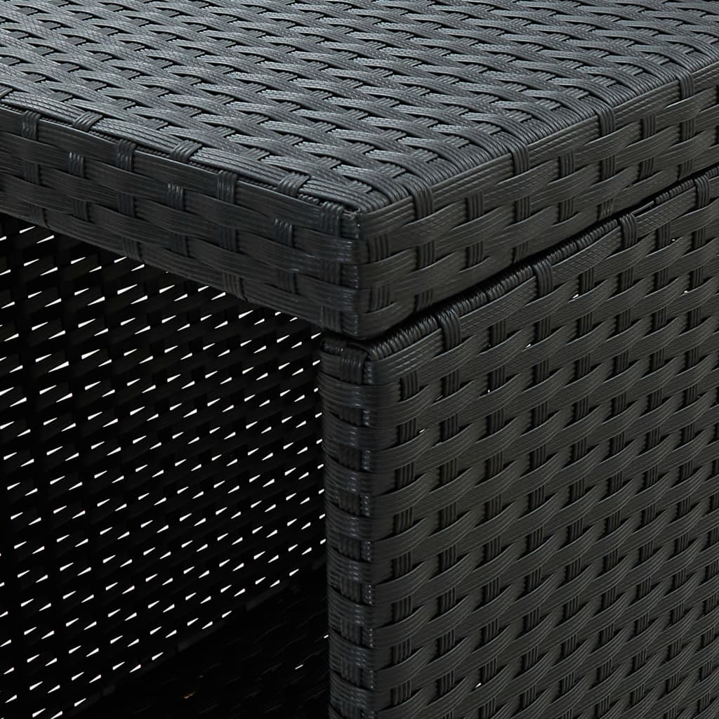 Barski stol sa stalkom za pohranu crni 120x60x110 cm poliratan