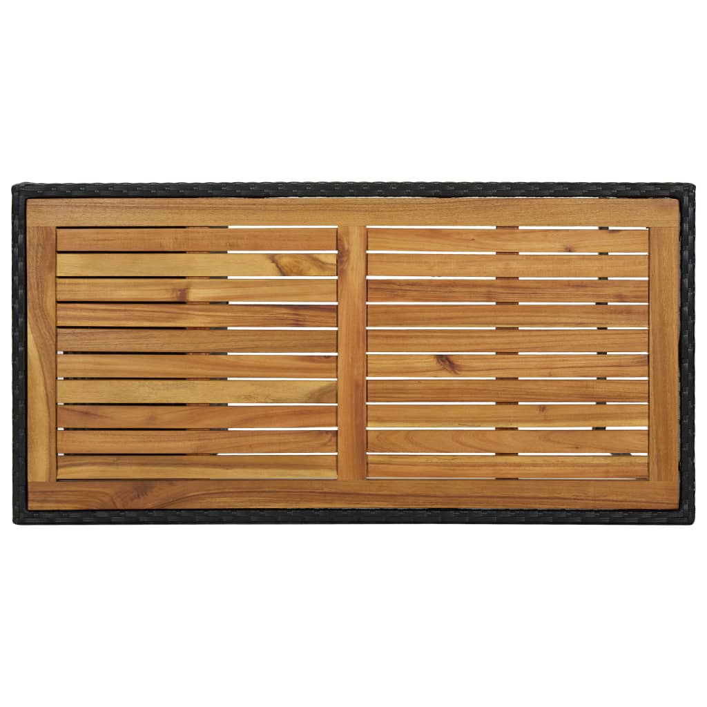 Barski stol sa stalkom za pohranu crni 120x60x110 cm poliratan
