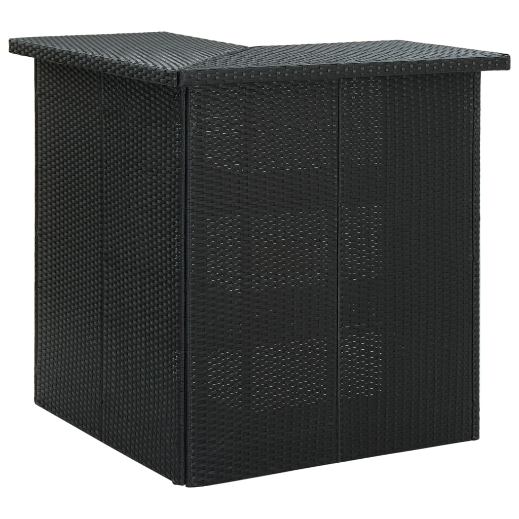 Kutni barski stol crni 100 x 50 x 105 cm od poliratana
