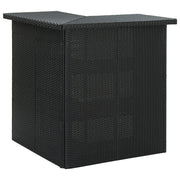 Kutni barski stol crni 100 x 50 x 105 cm od poliratana