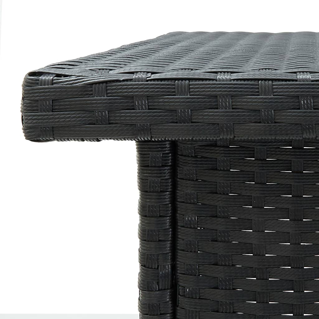 Kutni barski stol crni 100 x 50 x 105 cm od poliratana