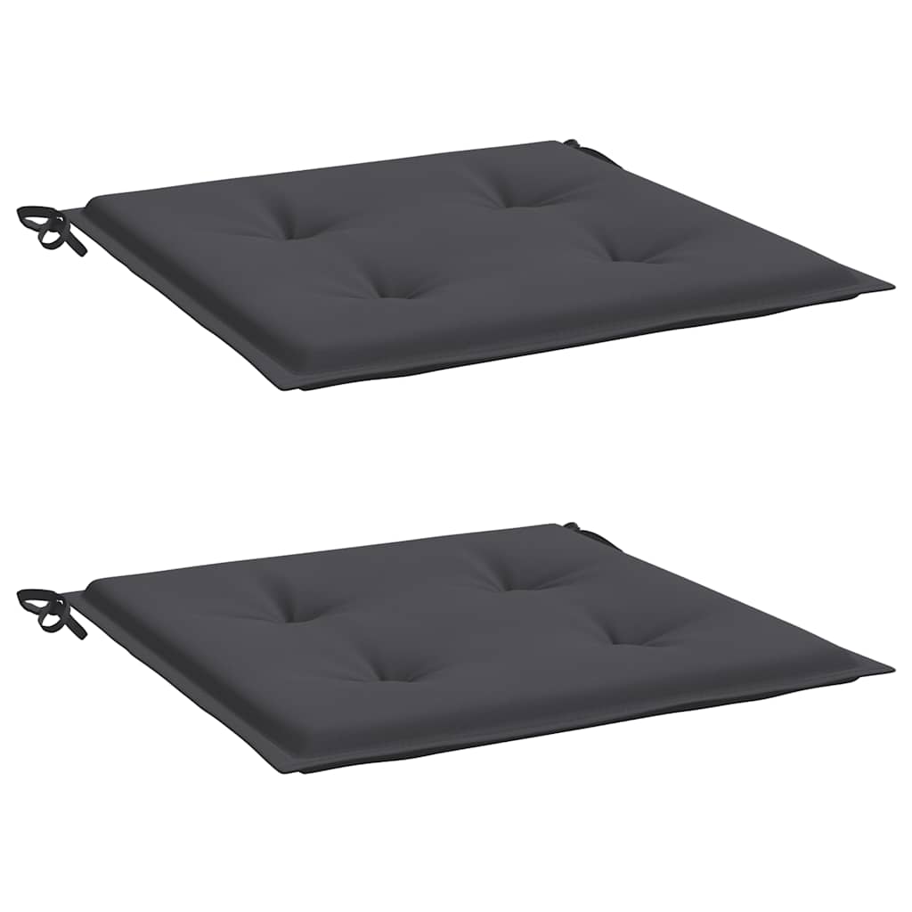 Jastuci za vrtne stolice 2 kom antracit 40x40x4 cm od tkanine