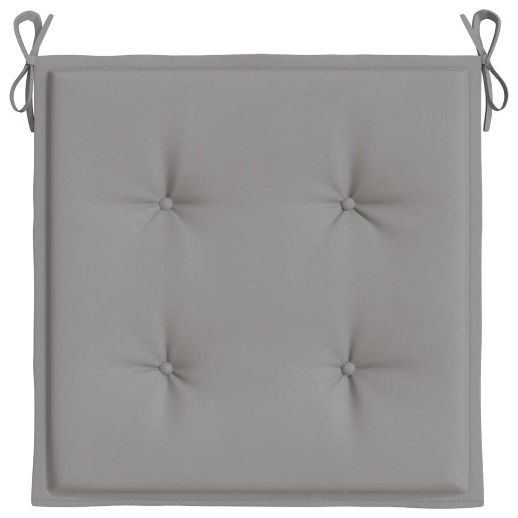 Jastuci za vrtne stolice 6 kom sivi 40x40x4 cm od tkanine