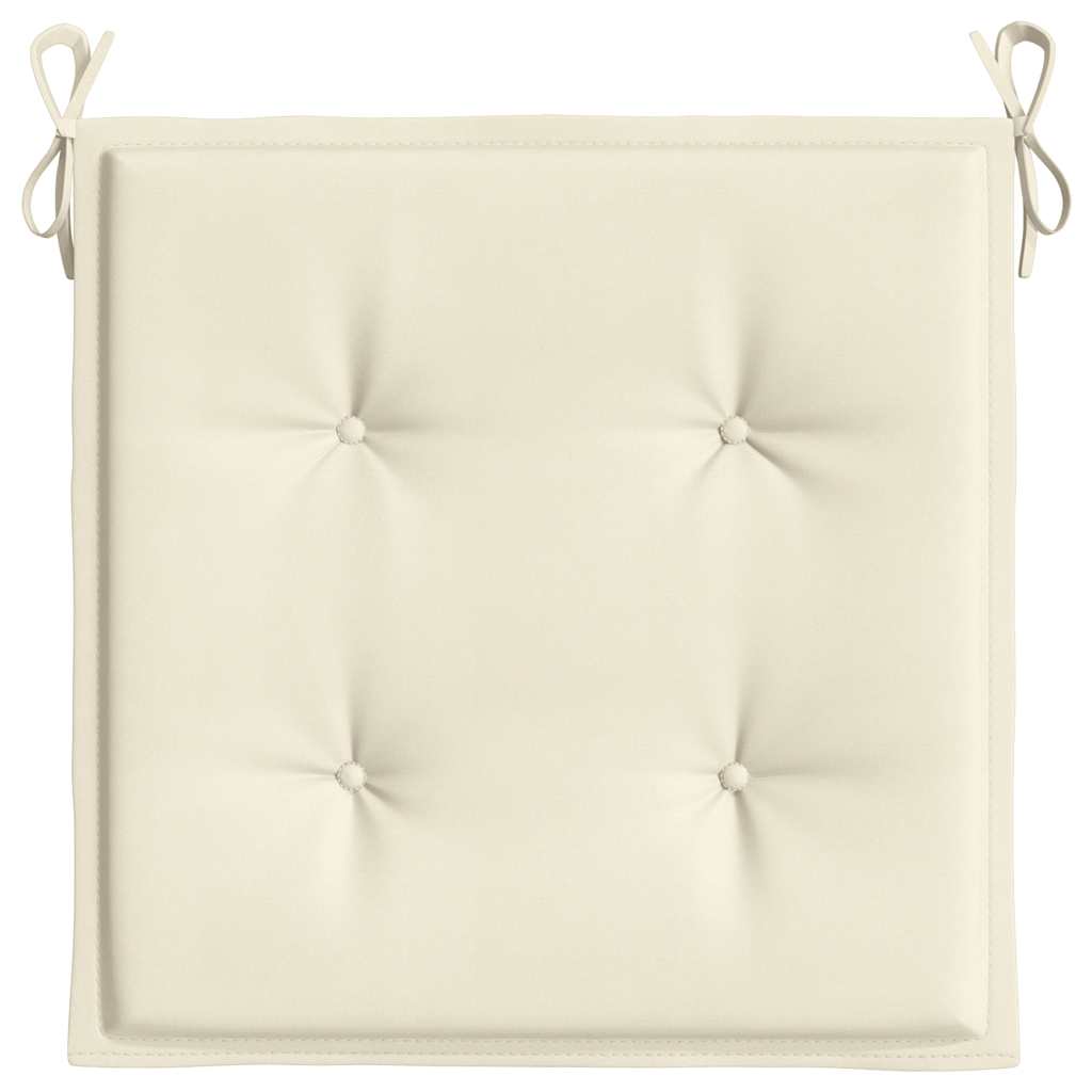 Jastuci za vrtne stolice 6 kom krem 40x40x4 cm od tkanine
