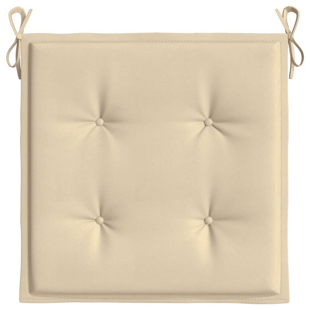 Jastuci za vrtne stolice 2 kom bež 40x40x4 cm od tkanine