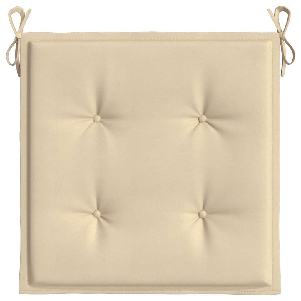 Jastuci za vrtne stolice 6 kom bež 40x40x4 cm od tkanine