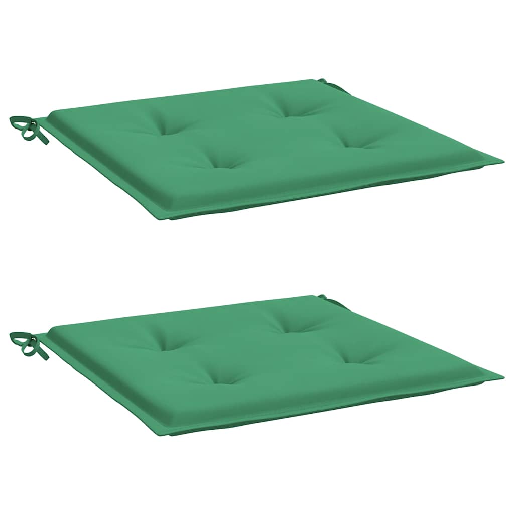 Jastuci za vrtne stolice 2 kom zeleni 40 x 40 x 4 cm od tkanine