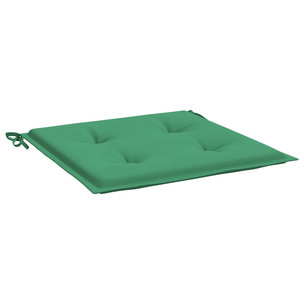 Jastuci za vrtne stolice 2 kom zeleni 40 x 40 x 4 cm od tkanine