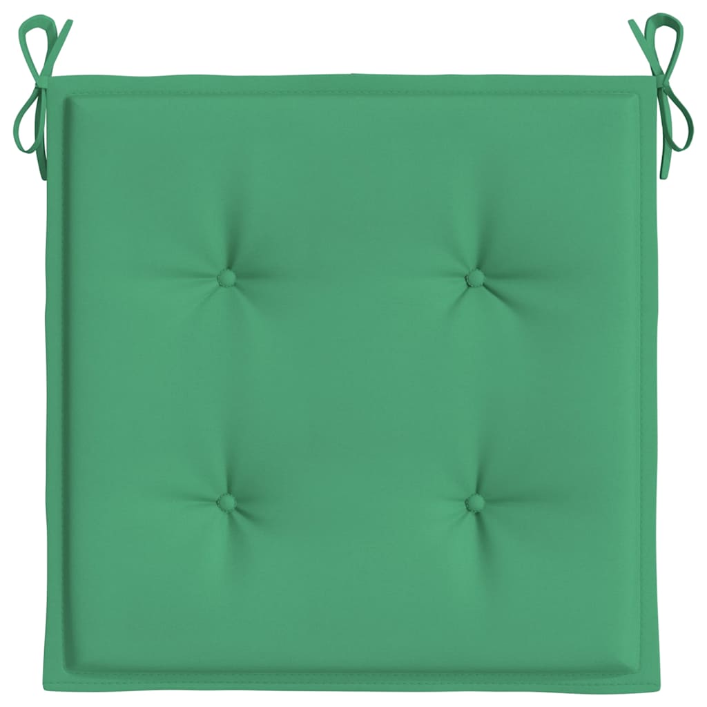 Jastuci za vrtne stolice 2 kom zeleni 40 x 40 x 4 cm od tkanine