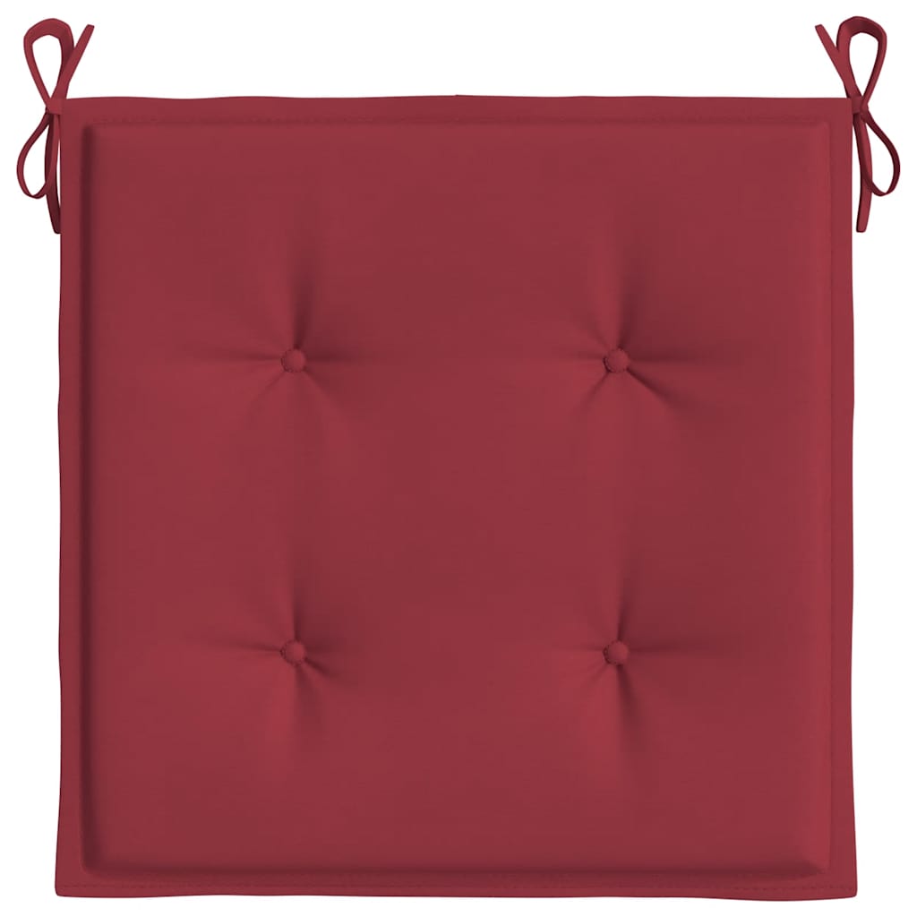 Jastuci za vrtne stolice 4 kom boja vina 40x40x4 cm od tkanine