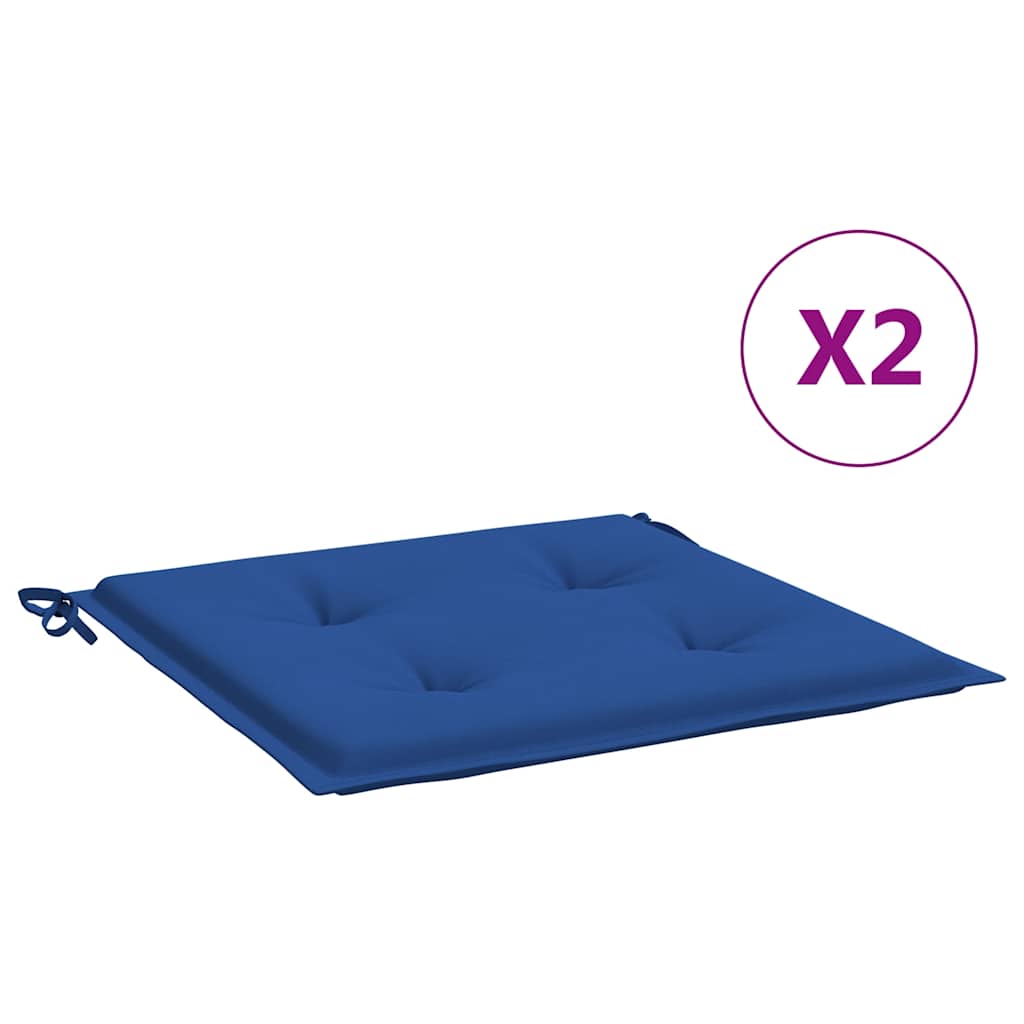 Jastuci za vrtne stolice 2 kom plavi 40x40x4 cm od tkanine