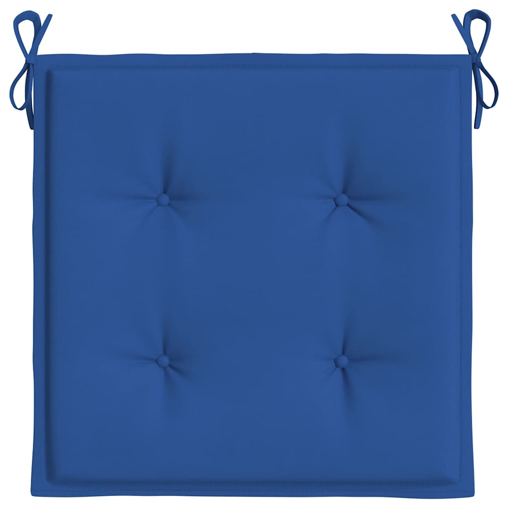 Jastuci za vrtne stolice 2 kom plavi 40x40x4 cm od tkanine