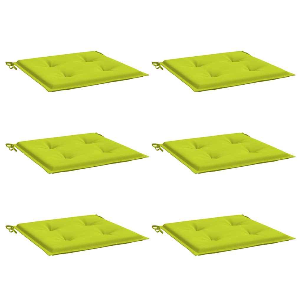 Jastuci za vrtne stolice 6 kom zeleni 40x40x4 cm od tkanine