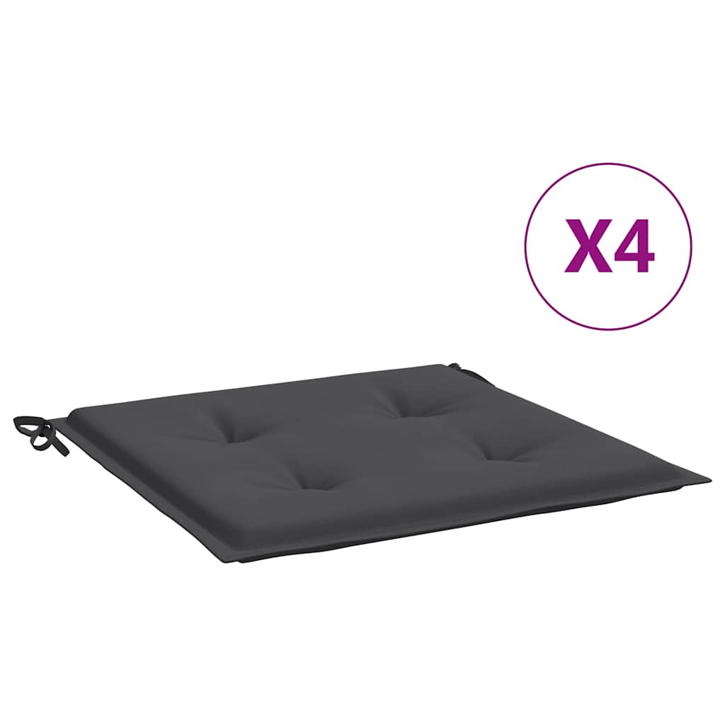 Jastuci za vrtne stolice 4 kom antracit 50x50x4 cm od tkanine