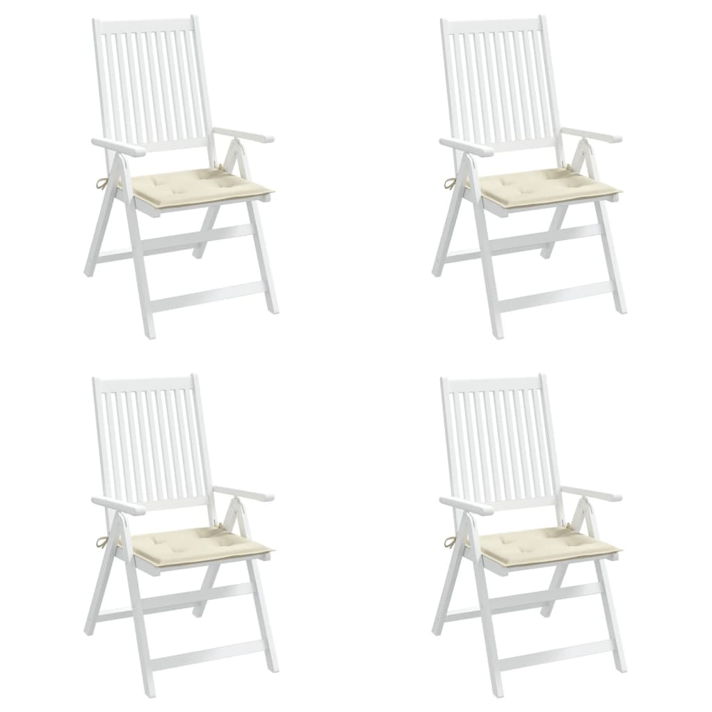 Jastuci za vrtne stolice 4 kom krem 50x50x4 cm tkanina Oxford