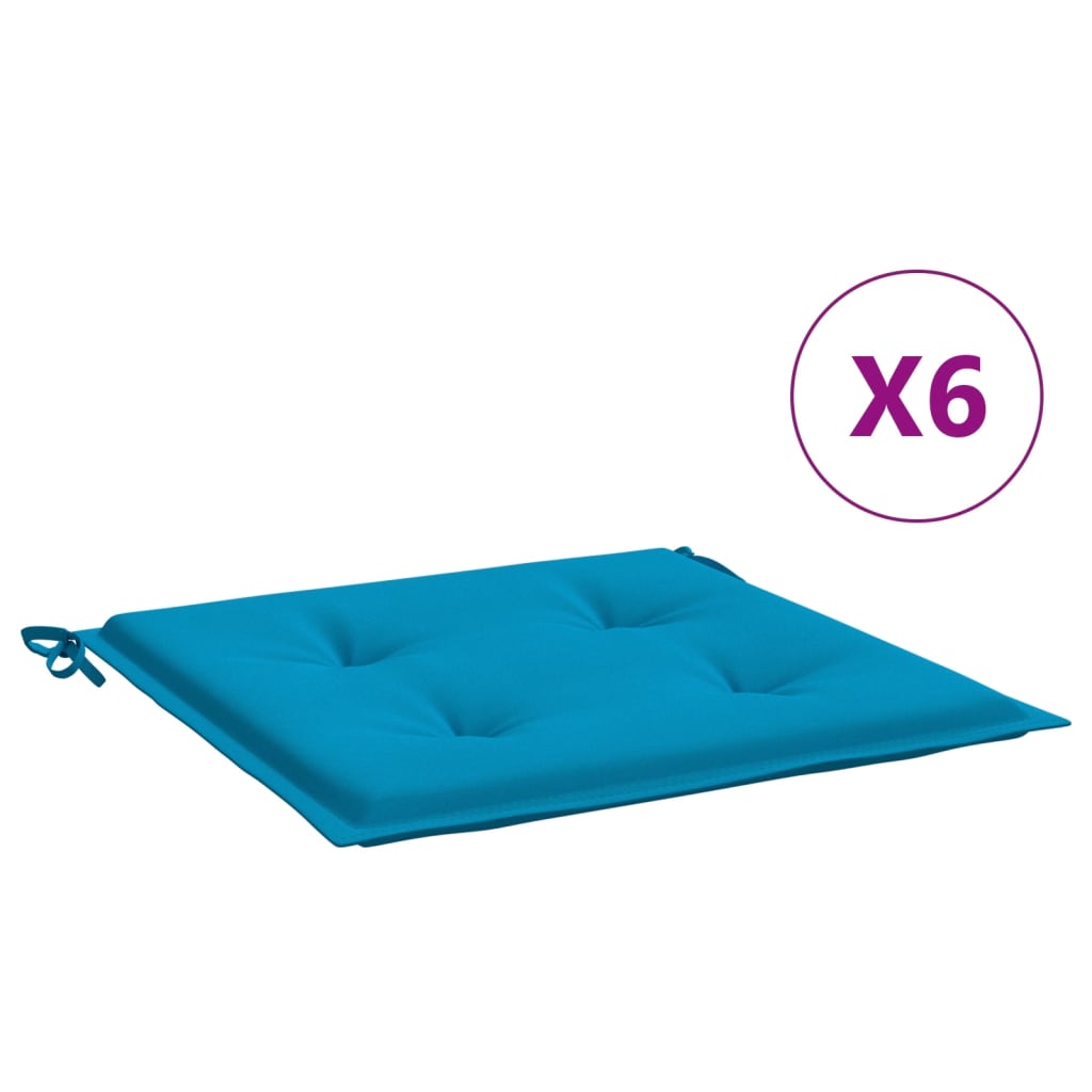 Jastuci za vrtne stolice 6 kom plavi 50 x 50 x 4 cm od tkanine