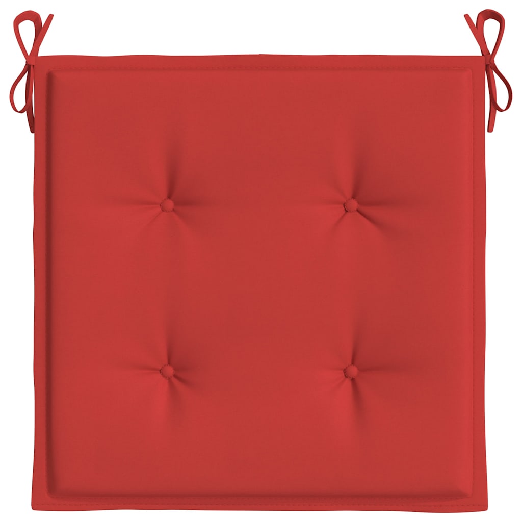 Jastuci za vrtne stolice 4 kom crveni 50x50x4 cm od tkanine
