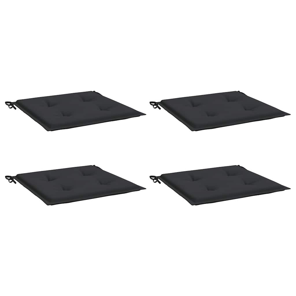 Jastuci za vrtne stolice 4 kom crni 50x50x4 cm tkanina Oxford