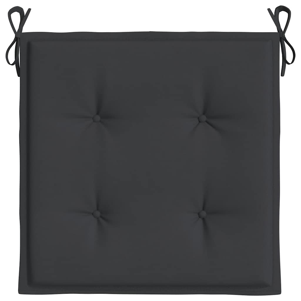 Jastuci za vrtne stolice 4 kom crni 50x50x4 cm tkanina Oxford