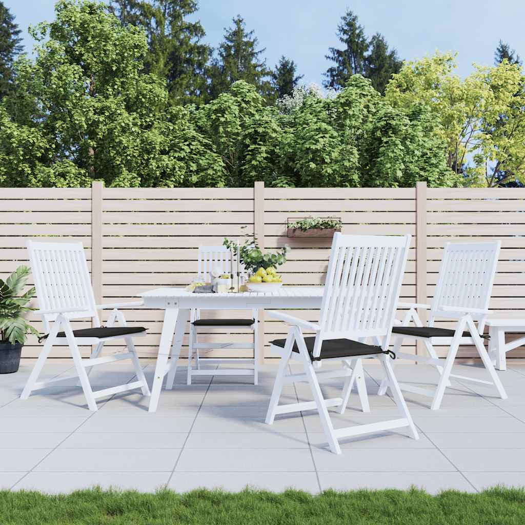Jastuci za vrtne stolice 4 kom crni 50x50x4 cm tkanina Oxford